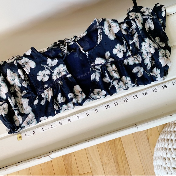 Aqua short sleeve cold shoulder tie front blouse - Picture 10 of 11